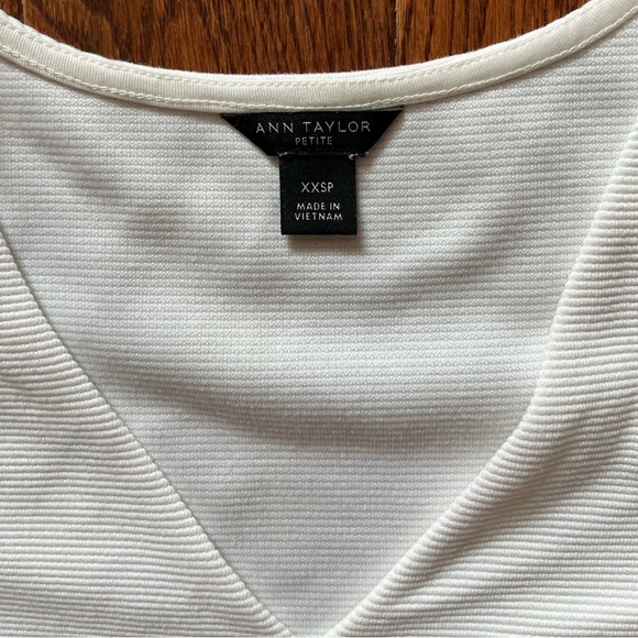 Ann Taylor Puff Sleeve Peplum Top - Picture 3 of 7